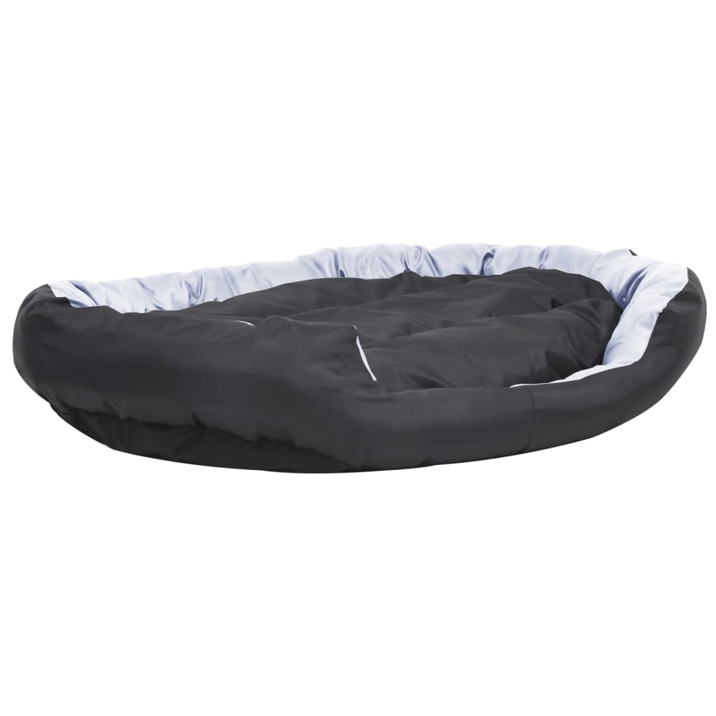 Vendbar og vaskbar hundepute grå og svart 150x120x25 cm vidaXL