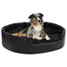 Hundeseng svart 99x89x21 cm plysj og kunstig lær vidaXL