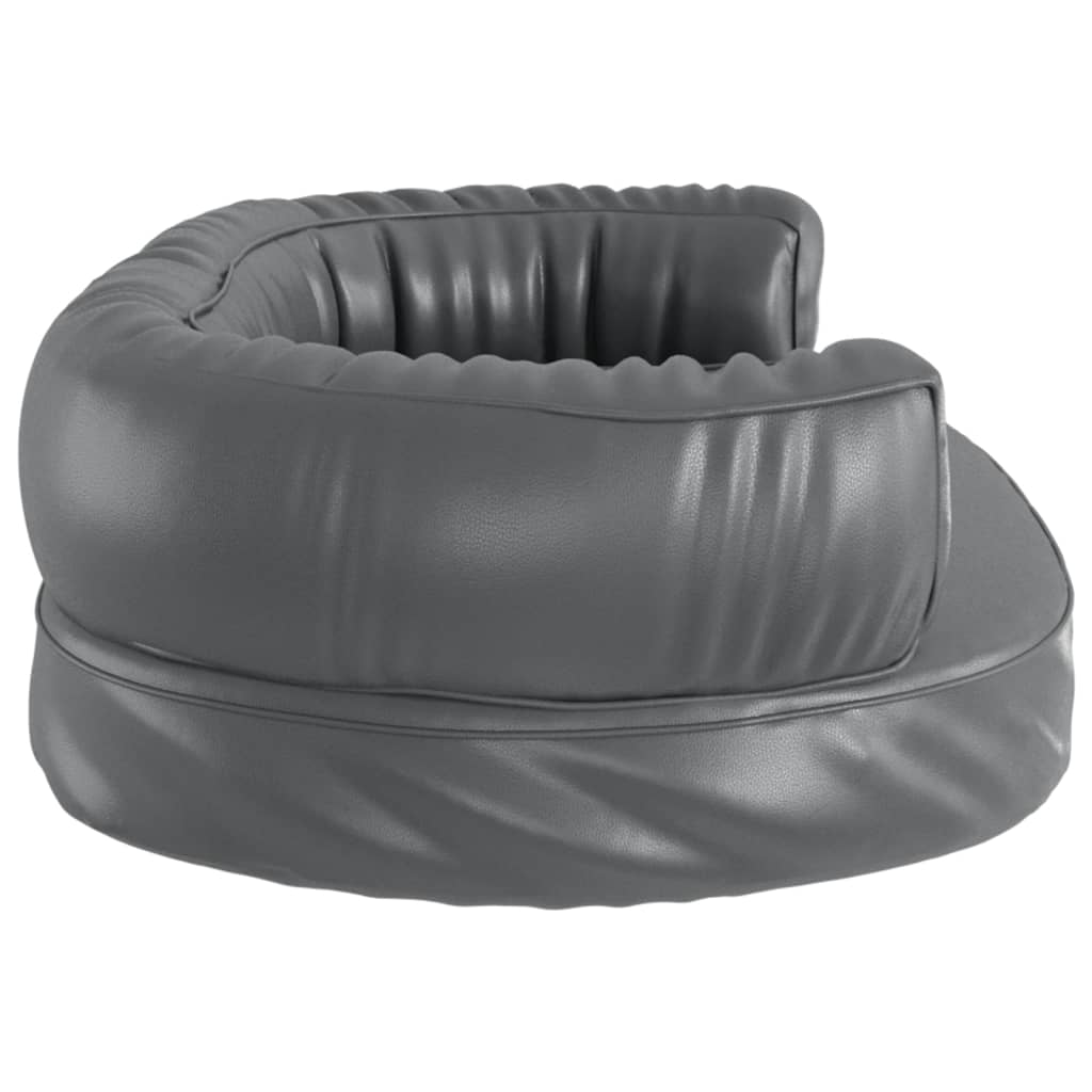Ergonomisk hundeseng skum grå 60x42 cm kunstig skinn