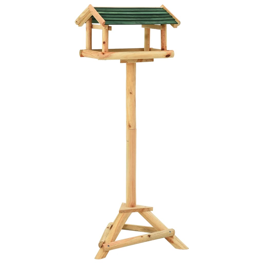Fuglemater med stativ 37x28x100 heltre gran vidaXL