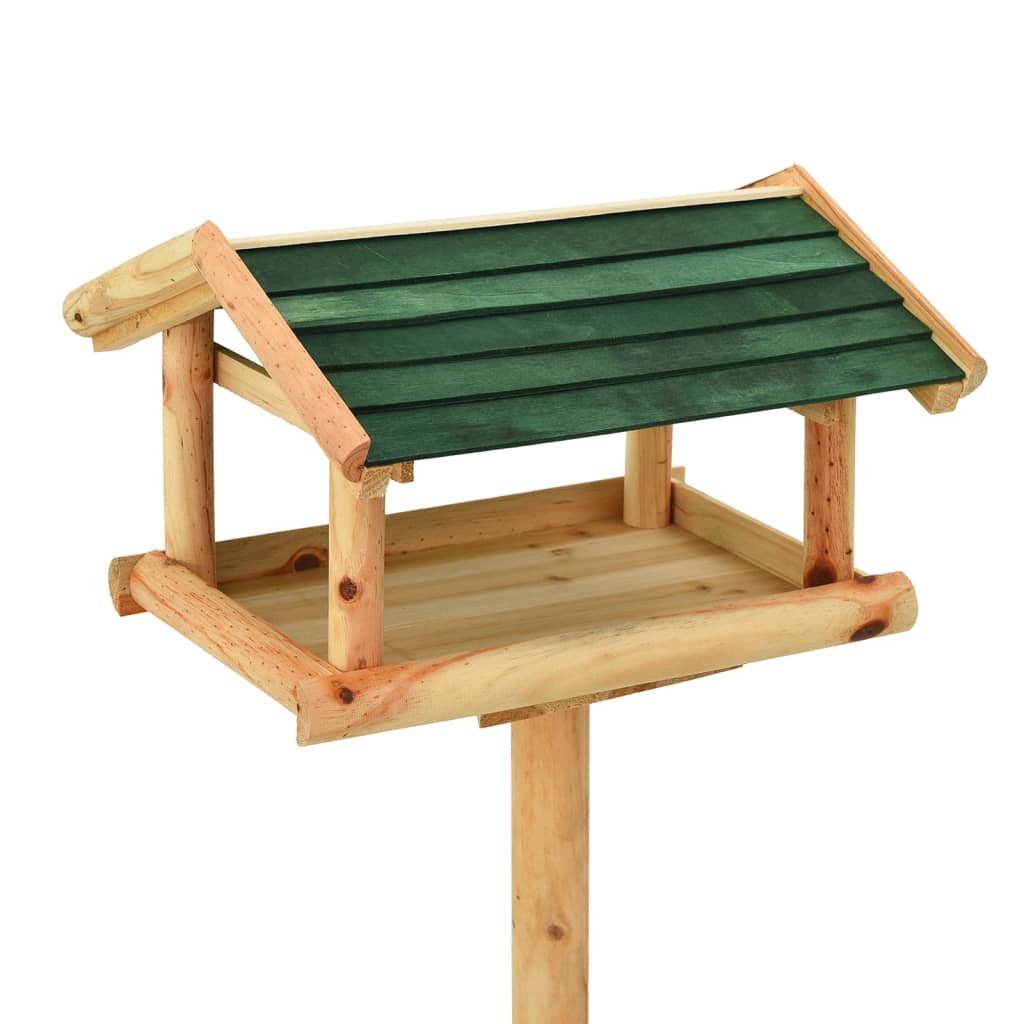 Fuglemater med stativ 37x28x100 heltre gran vidaXL