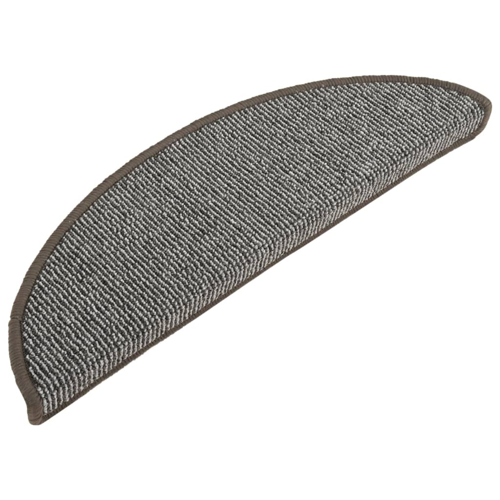 Trappematter 15 stk 56x17x3 cm grå halvrund
