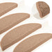 Trappematter 15 stk 56x17x3 cm lysebrune halvrund vidaXL