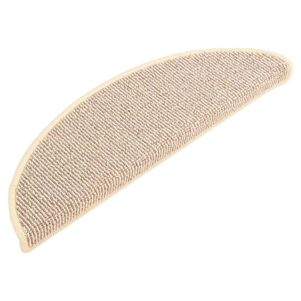 Trappematter 15 stk 56x17x3 cm hvite og brune halvrund