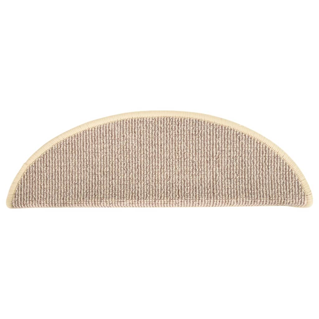 Trappematter 15 stk 56x17x3 cm hvite og brune halvrund