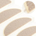 Trappematter 15 stk 56x17x3 cm hvite og brune halvrund