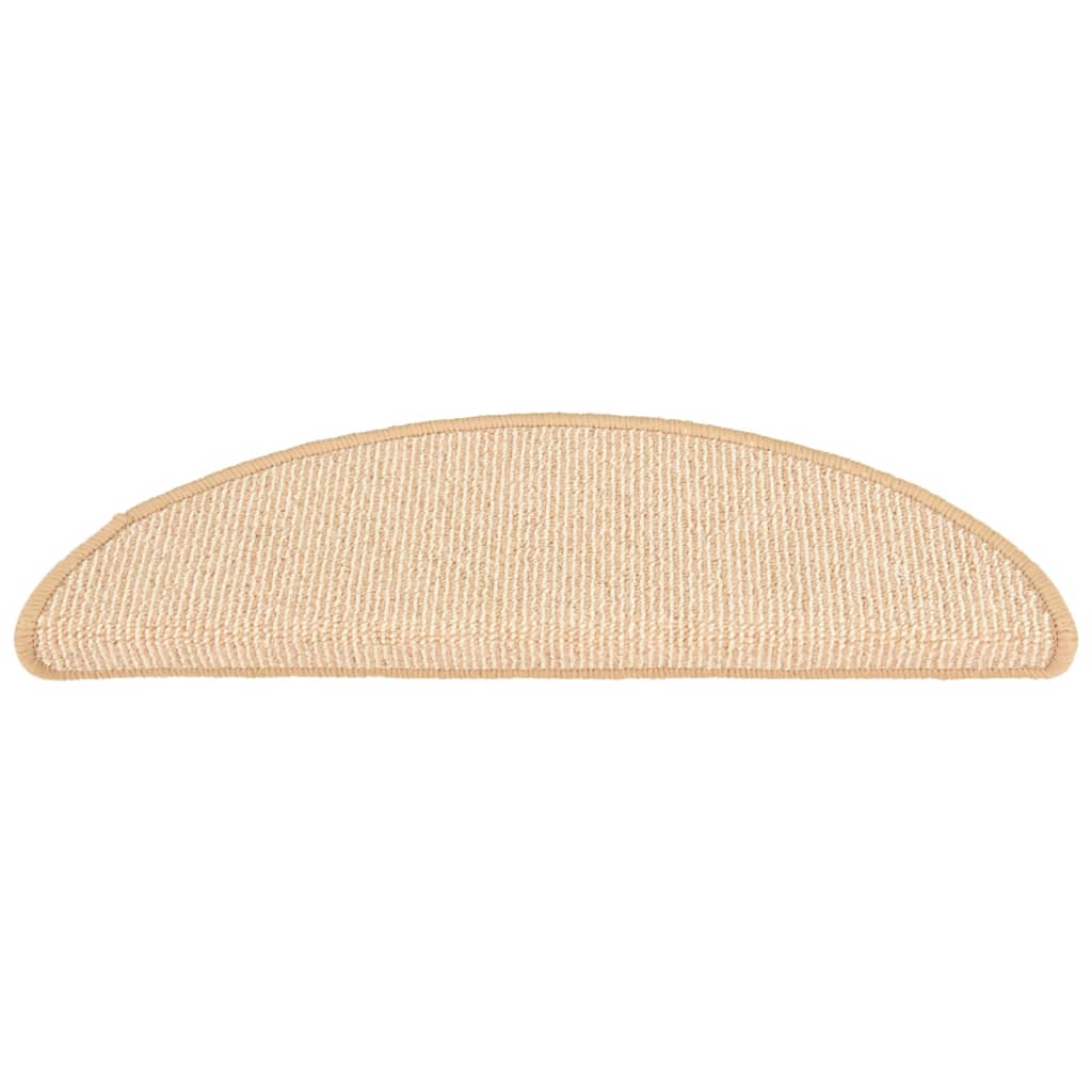 Trappematter 15 stk 56x17x3 cm kremfargede halvrund