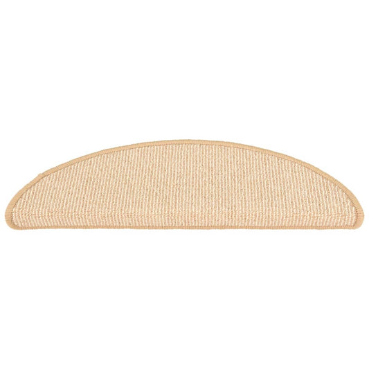 Trappematter 15 stk 56x17x3 cm kremfargede halvrund
