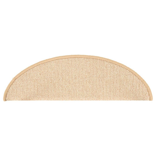 Trappematter 15 stk 56x17x3 cm kremfargede halvrund