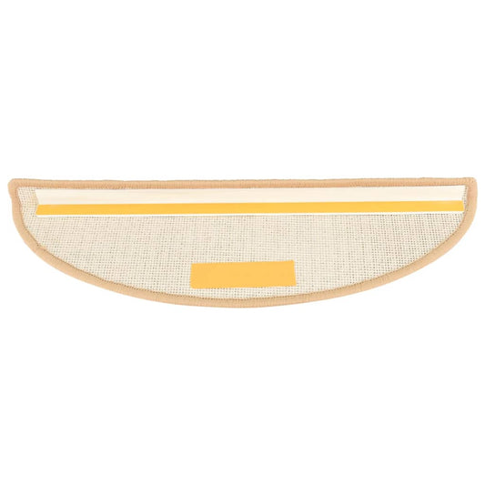 Trappematter 15 stk 56x17x3 cm kremfargede halvrund