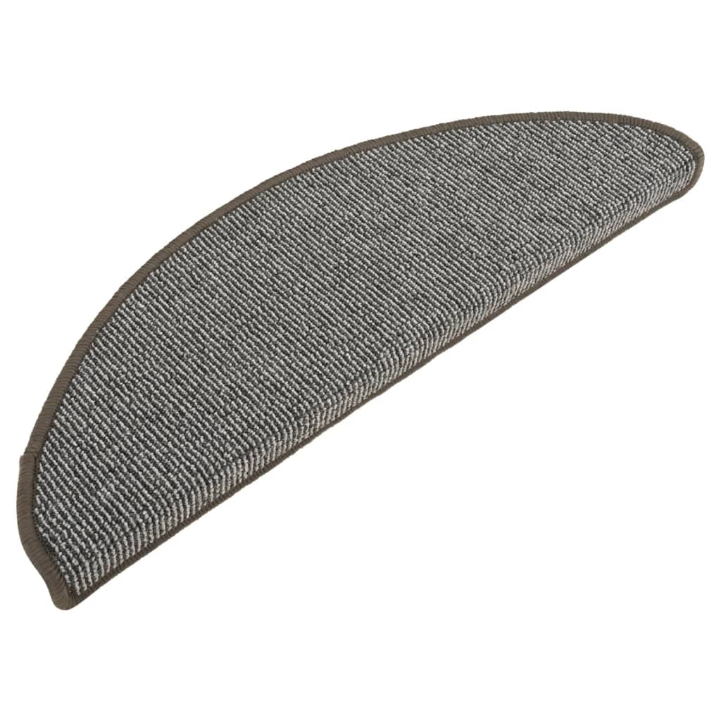 Trappematter 15 stk 65x21x4 cm grå halvrund store