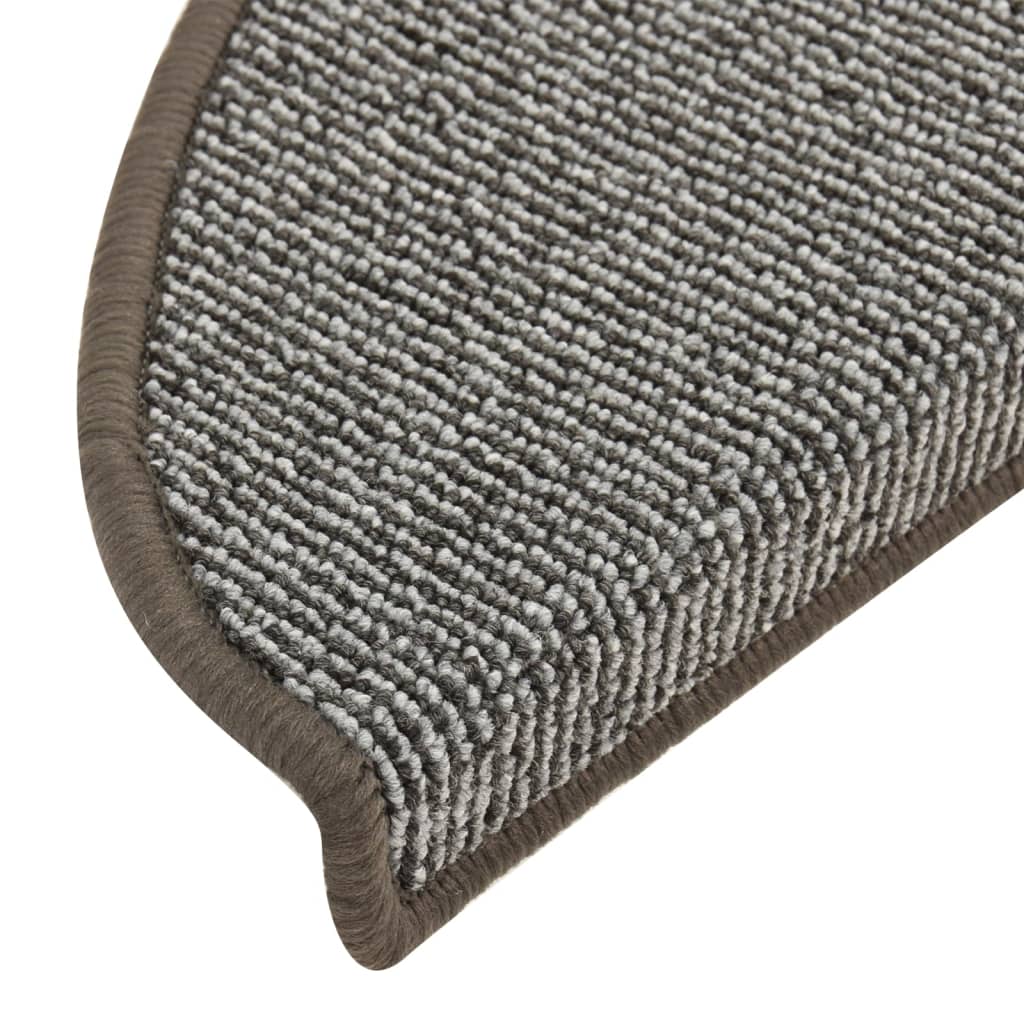 Trappematter 15 stk 65x21x4 cm grå halvrund store