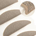 Trappematter 15 stk 65x21x4 cm brune halvrund store