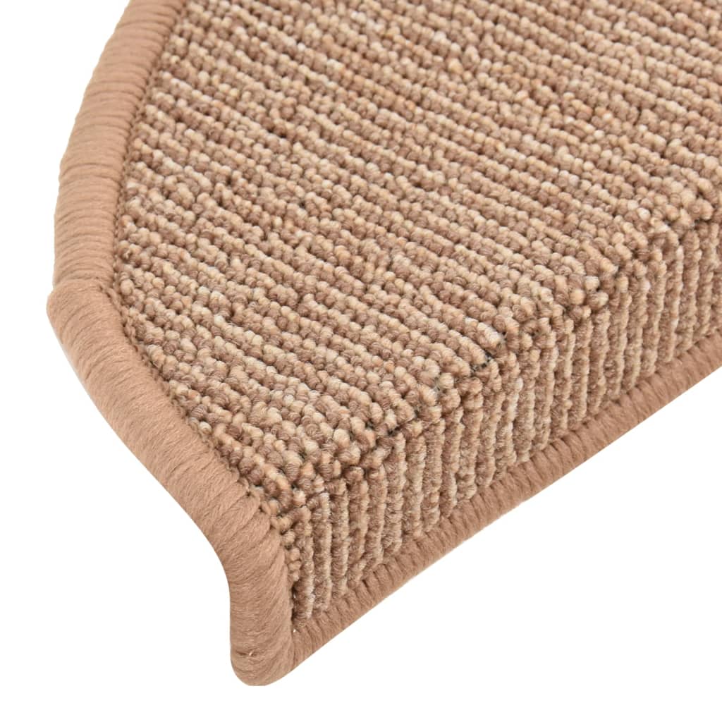 Trappematter 15 stk 65x21x4 cm lysebrune halvrund store