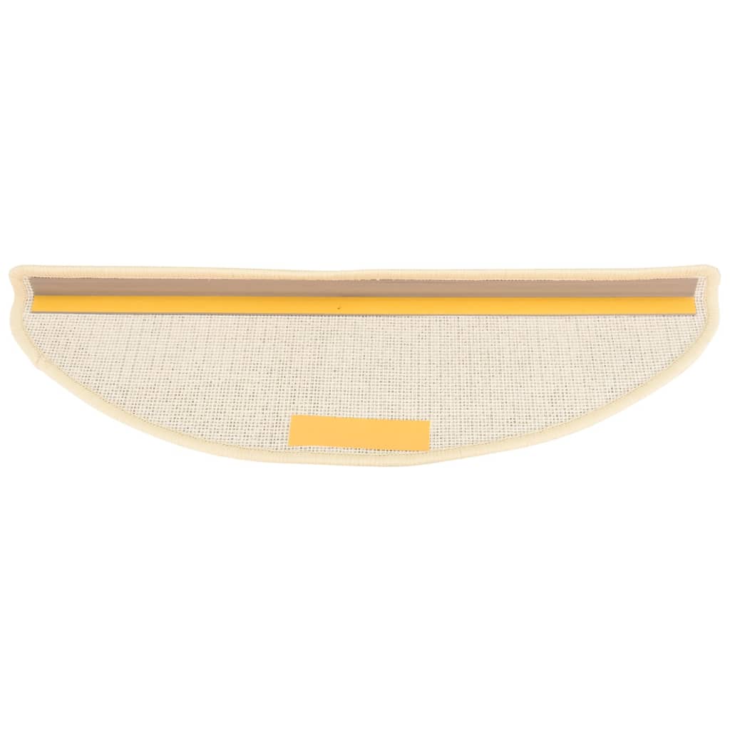 Trappematter 15 stk 65x21x4 cm hvite og brune halvrund store