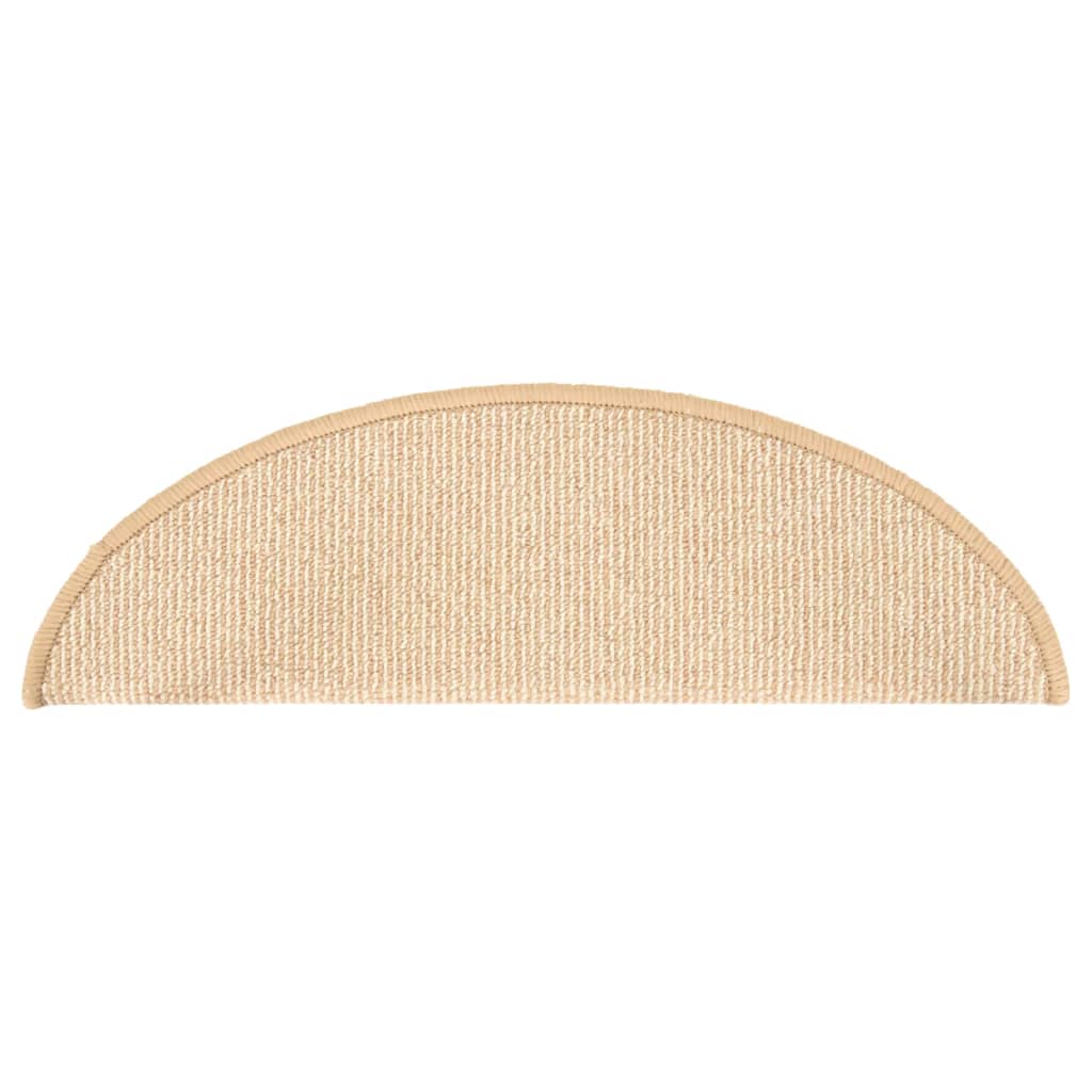 Trappematter 15 stk 65x21x4 cm kremfarget halvrund stor