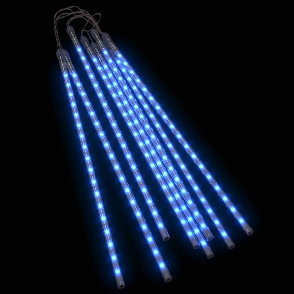 8stk Meteorlys 50 cm blå 288 LED innendørs og utendørs
