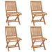 Sammenleggbare hagestoler 4 stk heltre teak