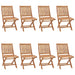 Sammenleggbare hagestoler 8 stk heltre teak