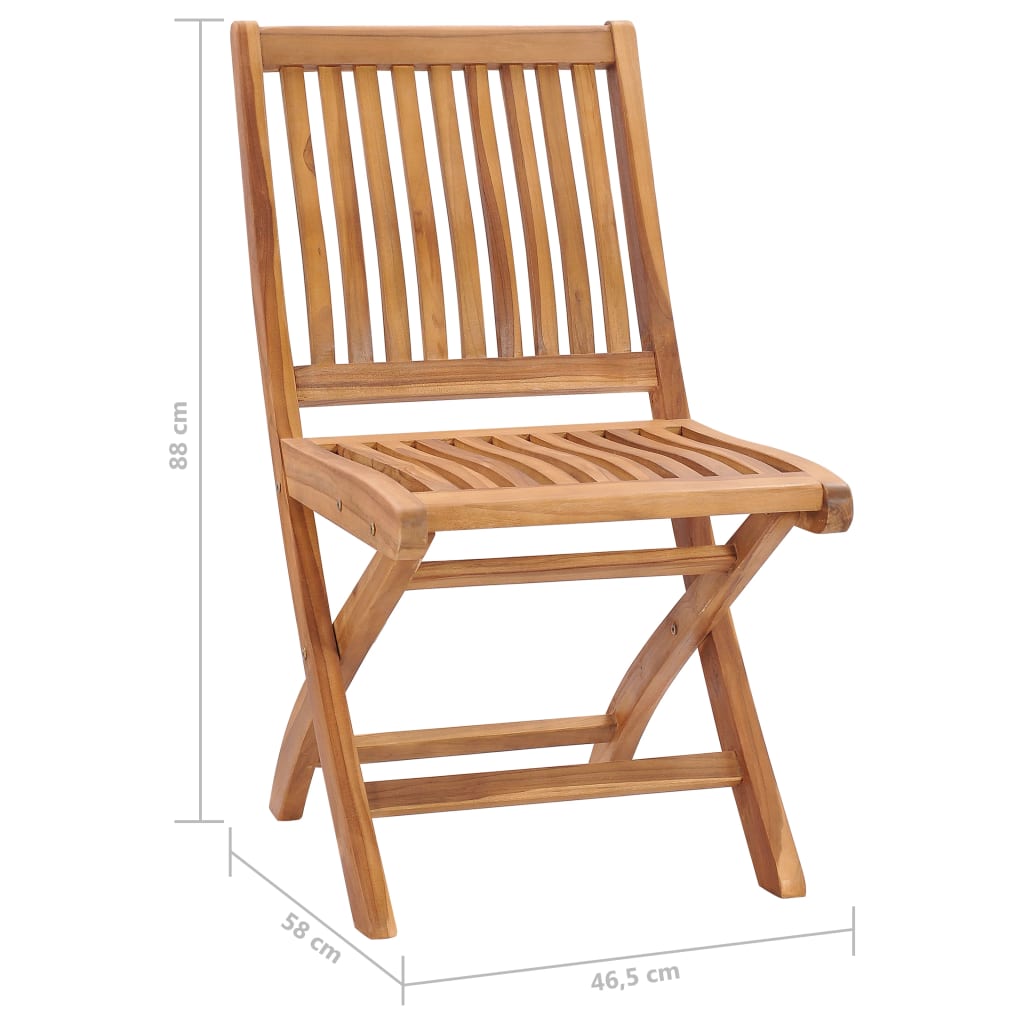 Sammenleggbare hagestoler 8 stk heltre teak