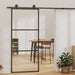Skyvedør ESG-glass og aluminium 90x205 cm svart vidaXL