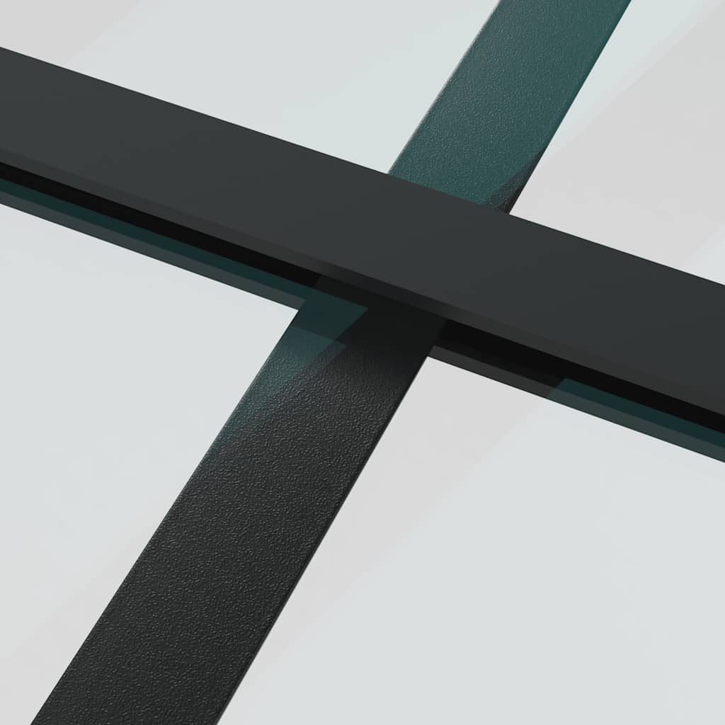 Skyvedør ESG-glass og aluminium 90x205 cm svart