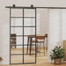 Skyvedør ESG-glass og aluminium 90x205 cm svart
