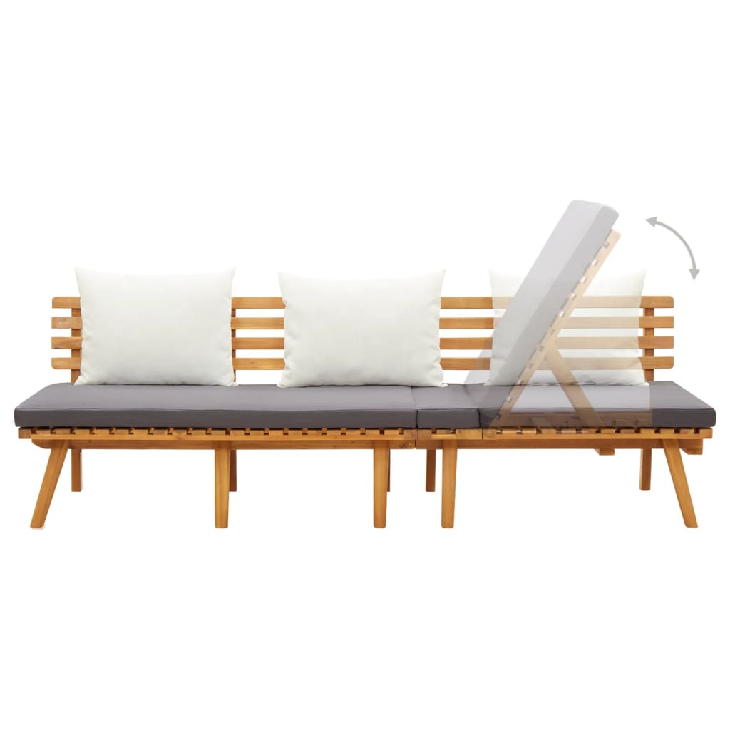 Utendørs dagseng 200x65 cm heltre akasie