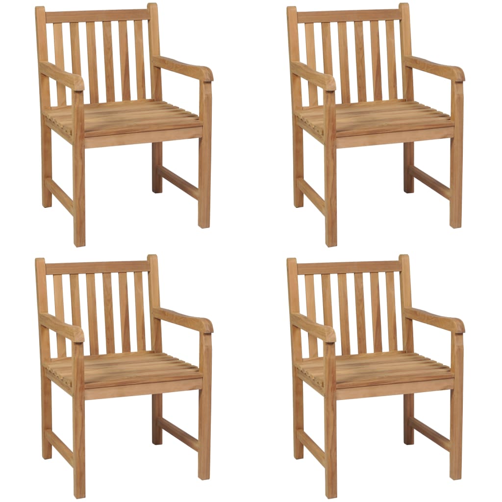 Utestoler 4 stk heltre teak vidaXL