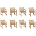Utestoler 8 stk heltre teak vidaXL
