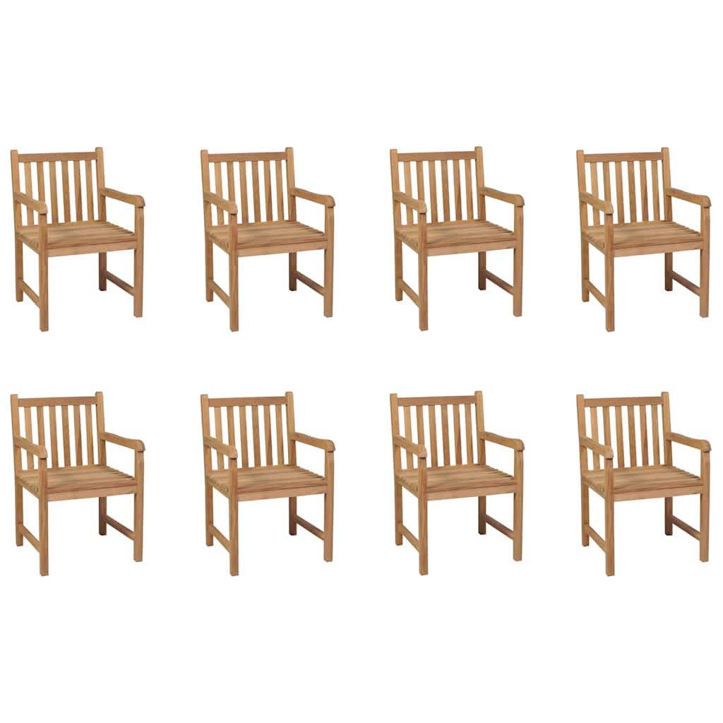 Utestoler 8 stk heltre teak vidaXL