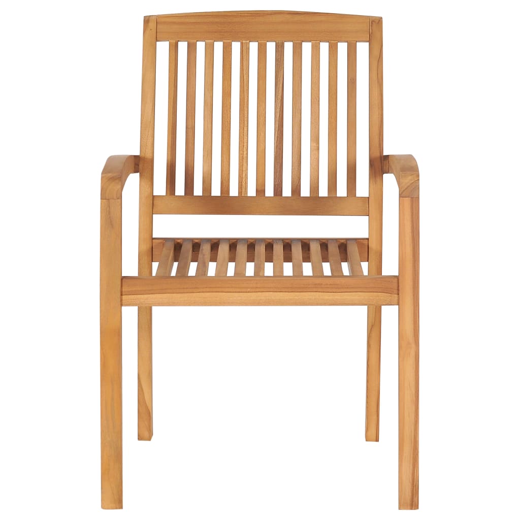 Stablebare hagestoler 6 stk heltre teak