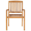 Stablebare hagestoler 6 stk heltre teak
