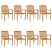 Stablebare hagestoler 8 stk heltre teak