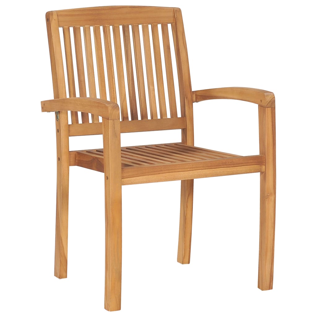 Stablebare hagestoler 8 stk heltre teak