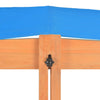 Sandkasse med justerbart tak gran 115x115x115 cm