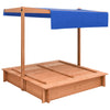 Sandkasse med tak gran 112x112x112 cm