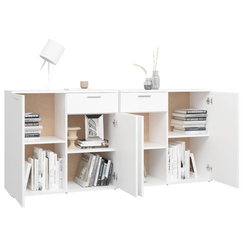 Skjenk hvit 160x36x75 cm konstruert tre vidaXL