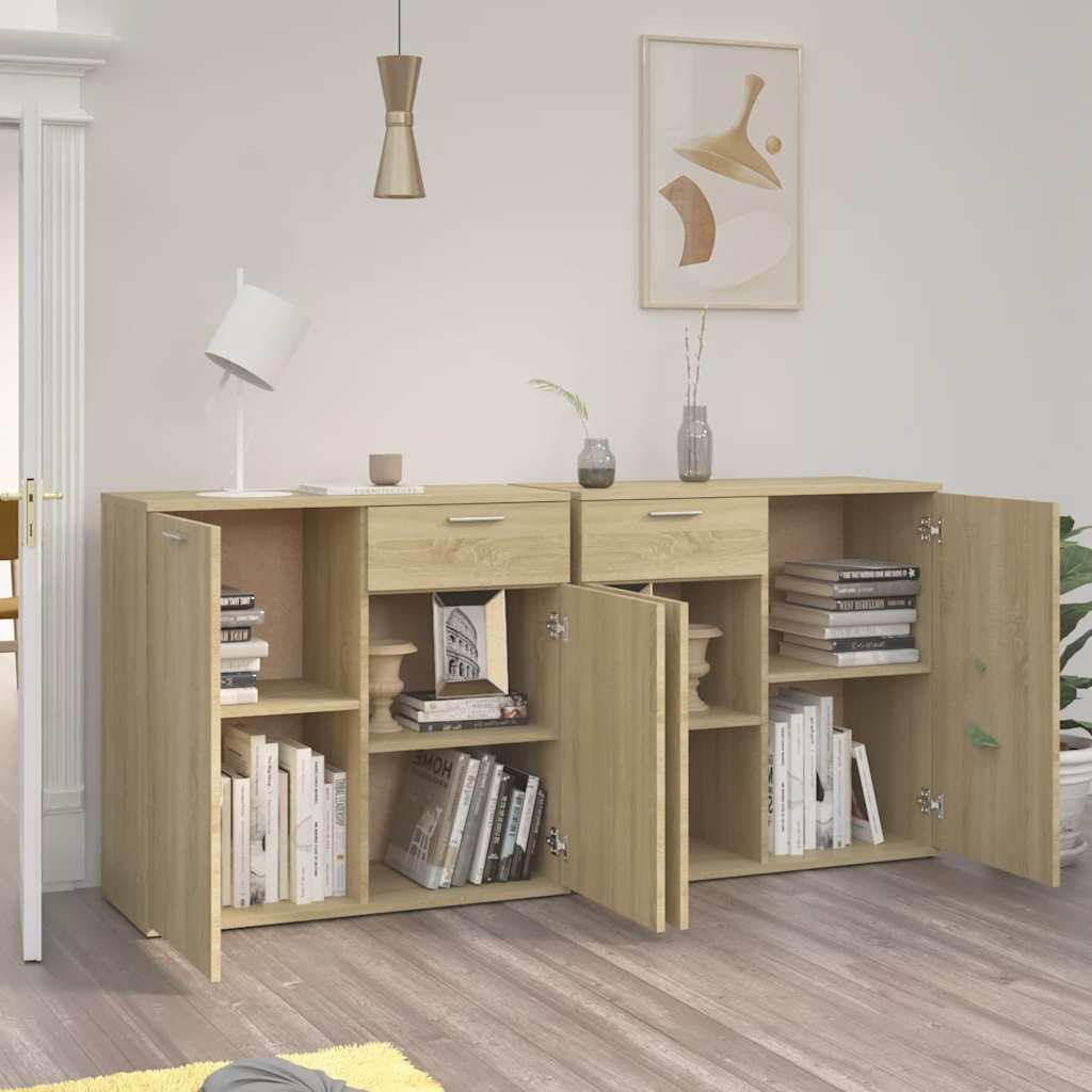 Skjenk sonoma eik 160x36x75 cm konstruert tre vidaXL