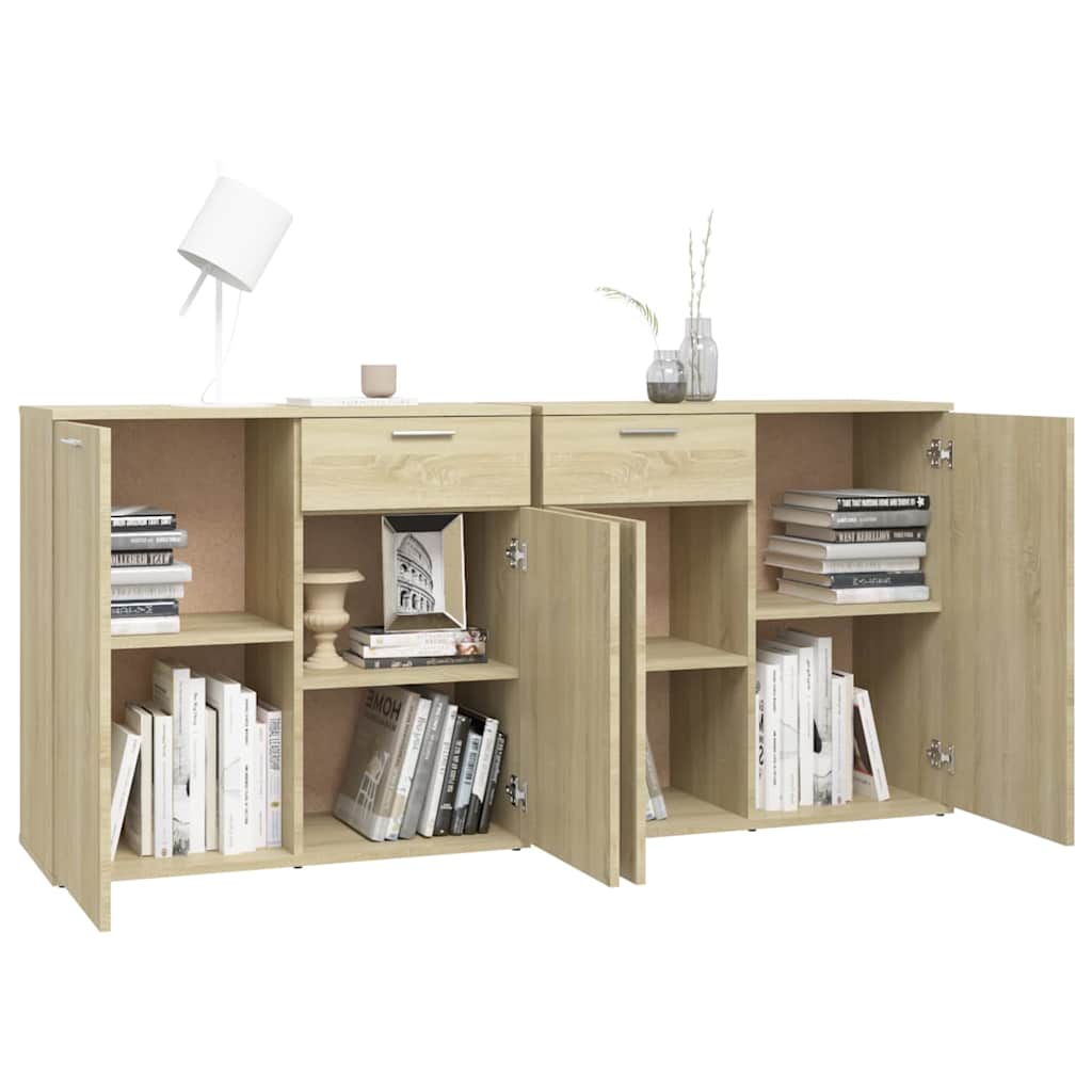 Skjenk sonoma eik 160x36x75 cm konstruert tre vidaXL