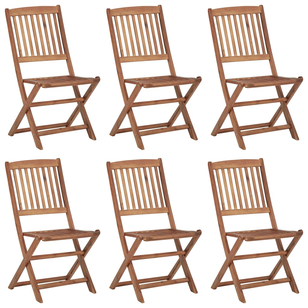 Klappstoler 6 stk heltre akasie