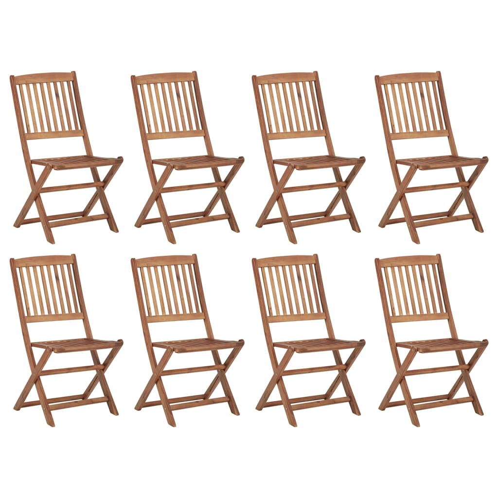 Klappstoler 8 stk heltre akasie