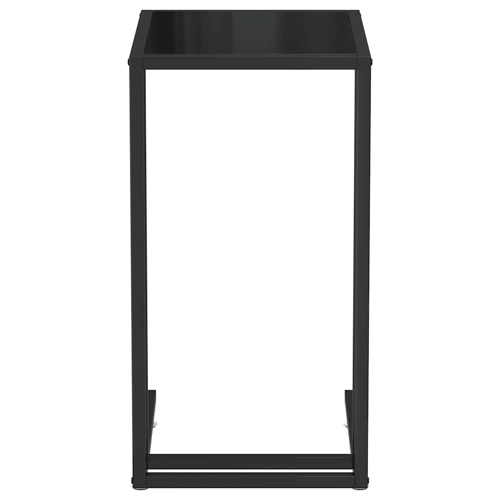 Sidebord for PC svart 50x35x65 cm herdet glass