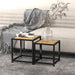 Tebord 2 stk MDF svart og gul