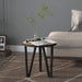 Tebord svart og gul Ø35 cm MDF