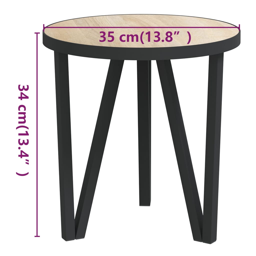 Tebord sonoma eik Ø35 cm MDF