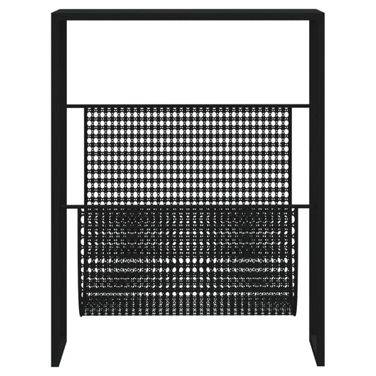 Magasinhylle svart 35x15x45 cm stål