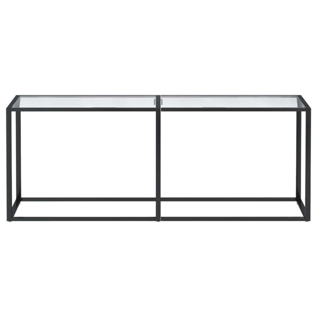 Konsollbord gjennomsiktig 200x35x75,5 cm herdet glass