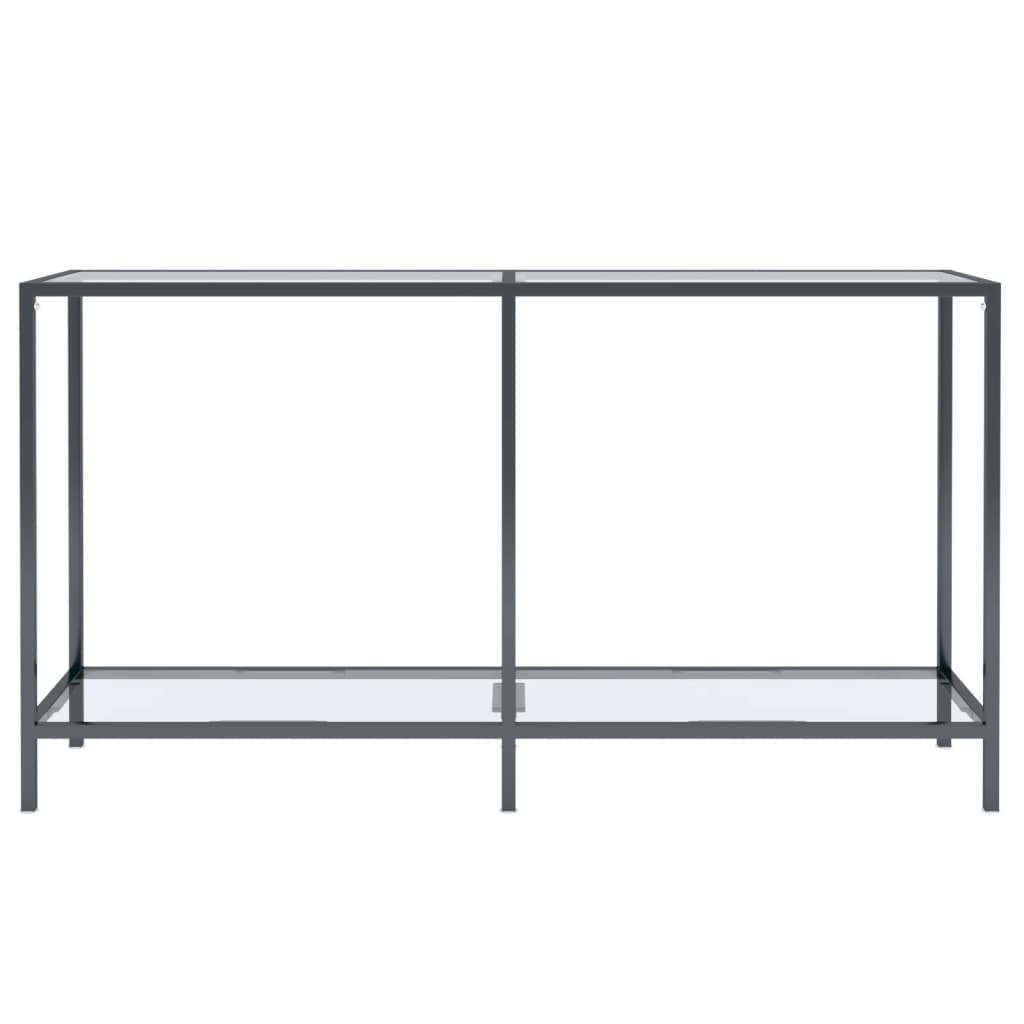 Konsollbord gjennomsiktig 140x35x75,5 cm herdet glass