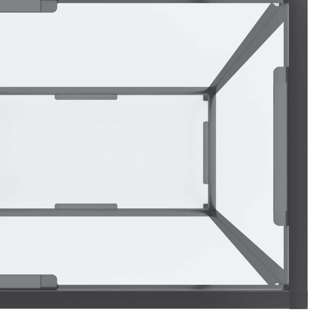 Konsollbord gjennomsiktig 180x35x75,5 cm herdet glass